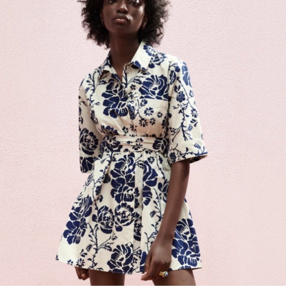 Zara floral print dress